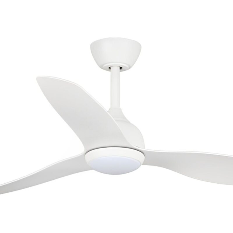 Claro Whisper DC Ceiling Fan with LED - White - close up