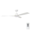 claro dreamer dc ceiling fan with CCT LED light - white