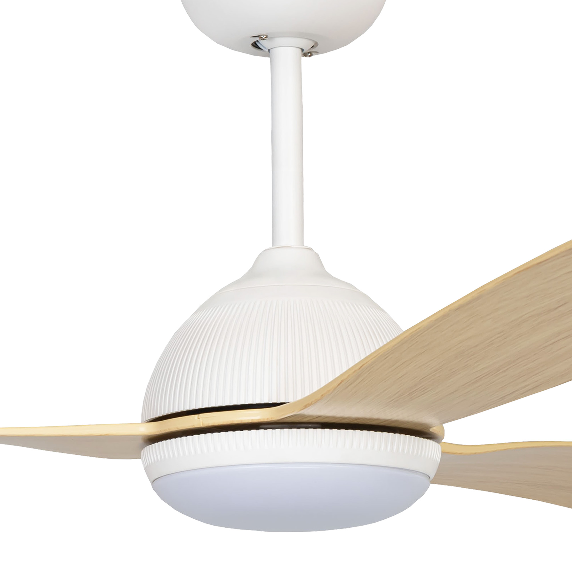 Groove DC with CCT LED Light – 132cm – White / Timber