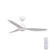 Claro Whisper DC IP66 Ceiling Fan with LED and remote 52" - White
