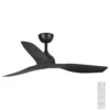 Claro Whisper DC Ceiling Fan with Remote Control in Black 48-inch
