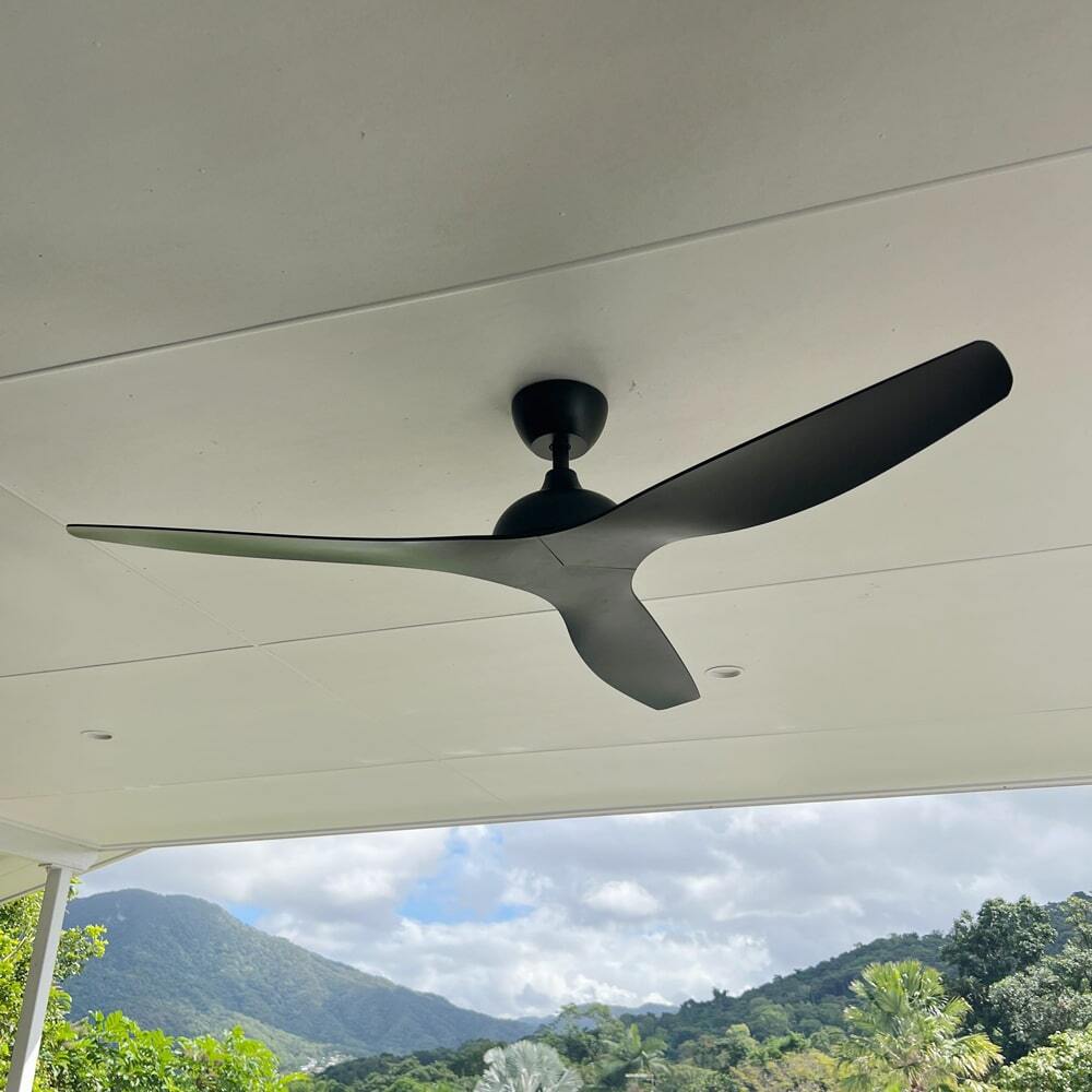 whisper ip66 dc ceiling fan installed in cairns queensland