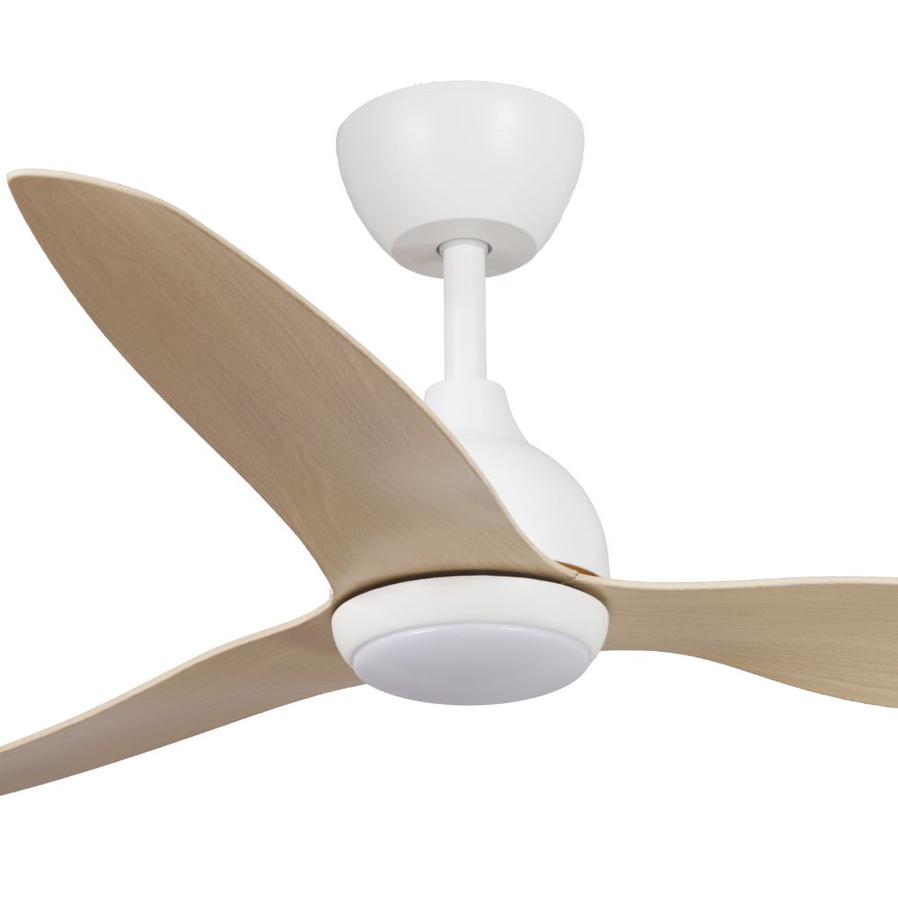 Whisper IP66 DC with CCT LED Light – 132cm – White / Light Oak