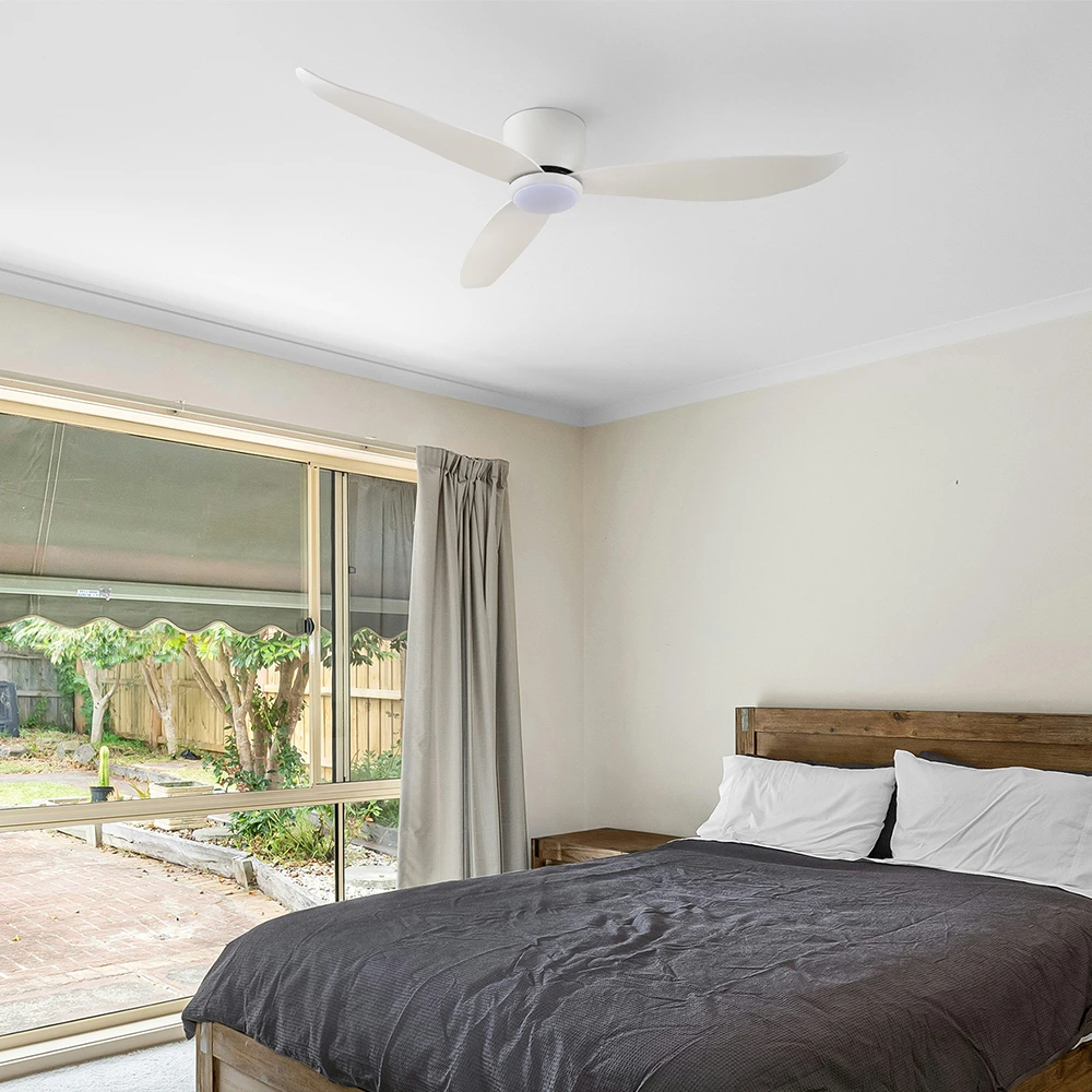 Claro Essentials Spirit DC 52-inch ceiling fan with LED light Bedroom